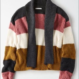 AE Striped Shawl Cardigan.